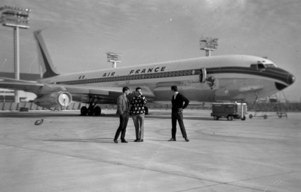 Sur le tarmac à Orly - 1968